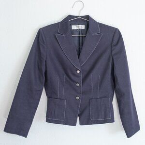 Structured TAHARI navy blazer